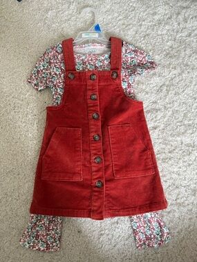 Child of Mine Red/Orange Corduroy 3 piece oufit 24months